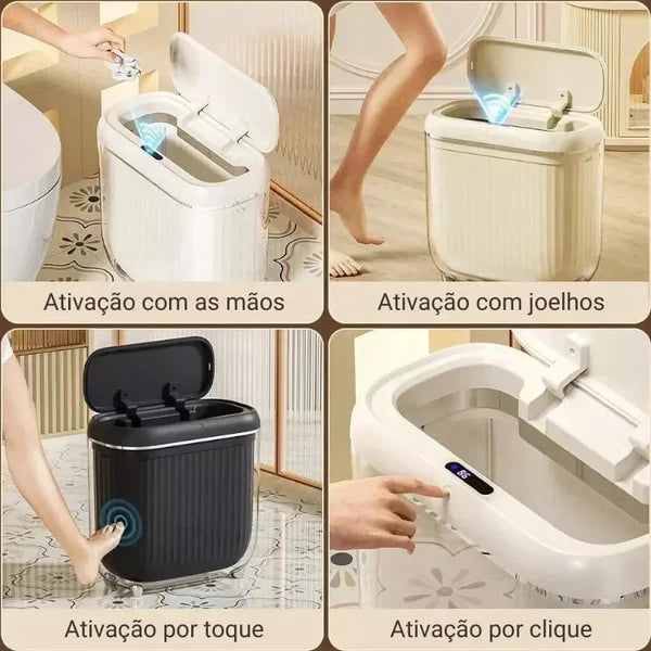 Lixeira Automática KBN CleanSense para Pia de Cozinha e Banheiro