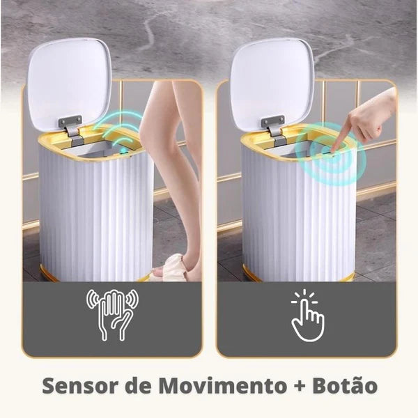 Lixeira para Banheiro e Cozinha Automática com Sensor Inteligente KBN