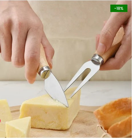Kit de Utensílios com Alça de Madeira da KBN WoodTouch