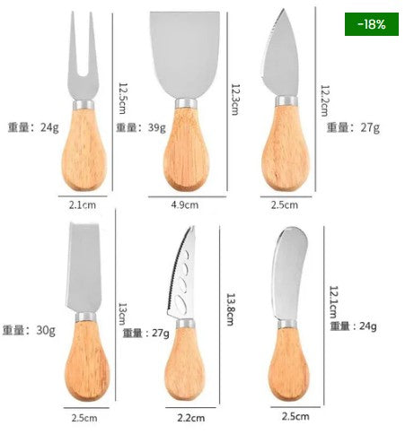 Kit de Utensílios com Alça de Madeira da KBN WoodTouch