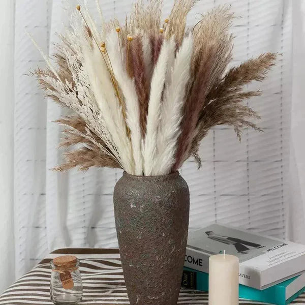 Buquê de Capim dos Pampas Natural para Decoração de Ambientes KBN
