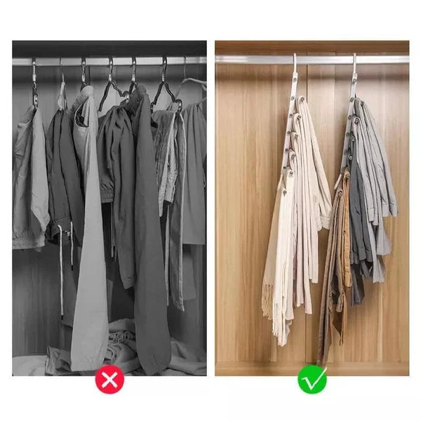 Cabide Organizador de Calças 6 em 1 para Guarda-Roupa KBN