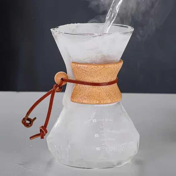 Cafeteira Manual de Vidro Borossilicato com Design Diamante KBN
