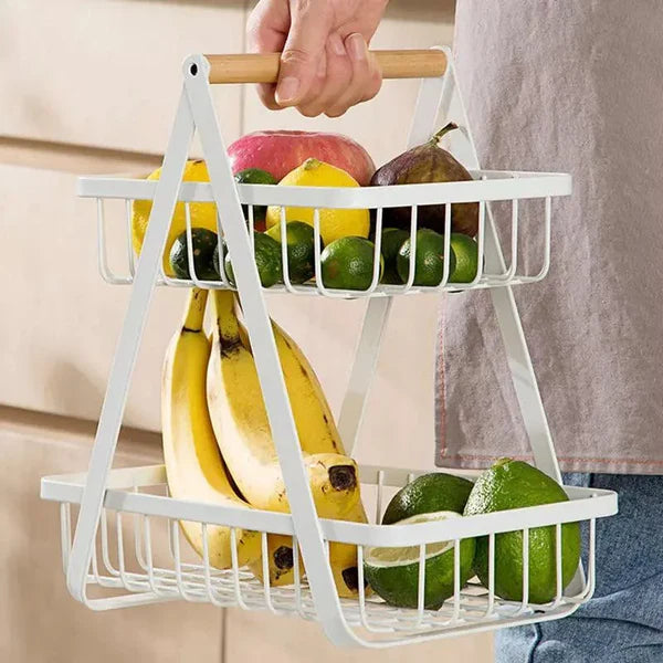 Cesta de Fruta 2 Andares Fruteira de Mesa KBN