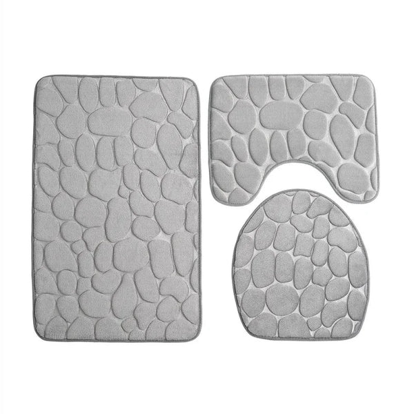 Conjunto de Tapetes 3 Peças Antiderrapante e Absorvente KBN