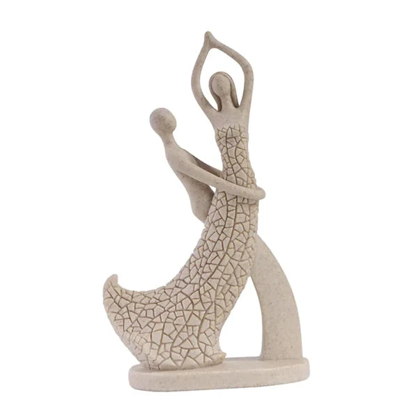 Escultura Abstrata de Casal para Mesa e Decoração Moderna KBN