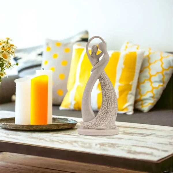 Escultura Abstrata de Casal para Mesa e Decoração Moderna KBN