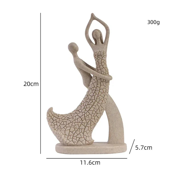 Escultura Abstrata de Casal para Mesa e Decoração Moderna KBN