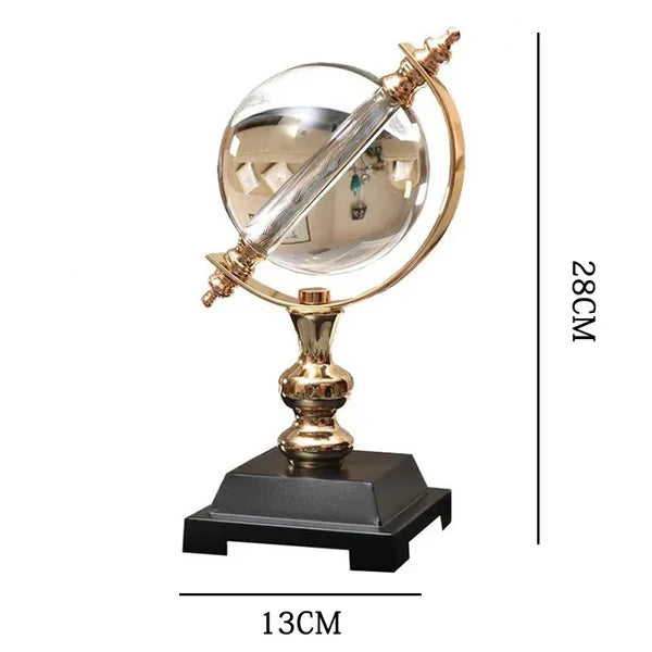 Globo de Cristal Europeu Decorativo para Escritório e Sala KBN