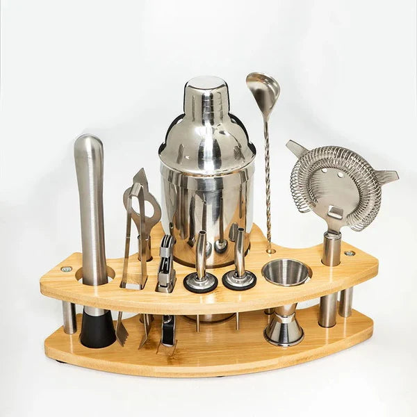 Kit Bartender de Aço Inoxidável com Shaker e Ferramentas KBN