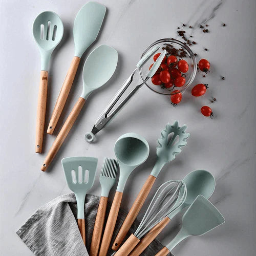 Kit de Utensílios de Silicone KBN WoodTouch