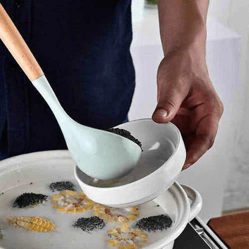 Kit de Utensílios de Silicone KBN WoodTouch