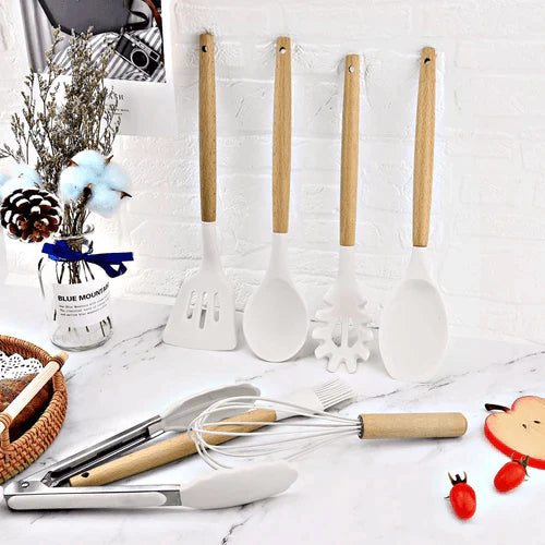 Kit de Utensílios de Silicone KBN WoodTouch