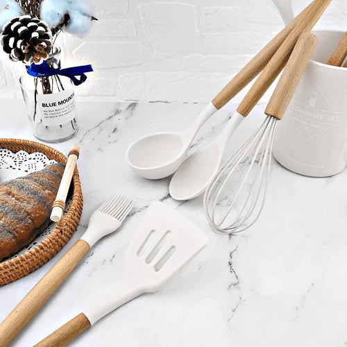 Kit de Utensílios de Silicone KBN WoodTouch
