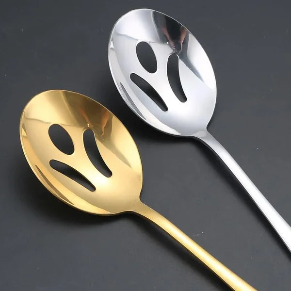 Kit Utensílios de Cozinha 6 Peças Inox Dourado KBN WoodTouch