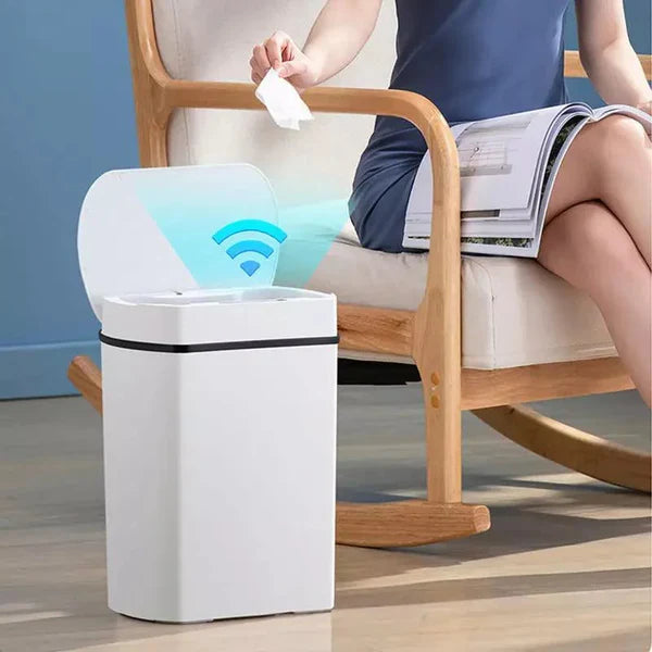 Lixeira Inteligente 15L com Sensor Automático para Banheiro e Cozinha KBN