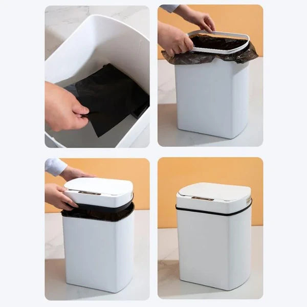 Lixeira Inteligente 15L com Sensor Automático para Banheiro e Cozinha KBN