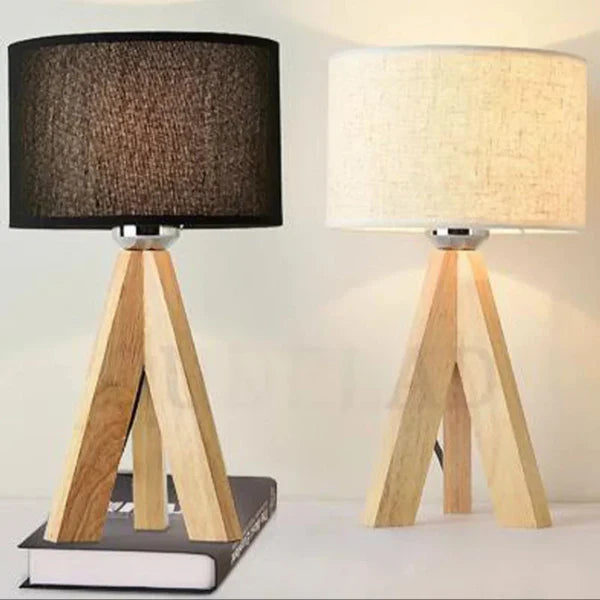 Luminária de Mesa em Madeira para Quarto e Escritório KBN