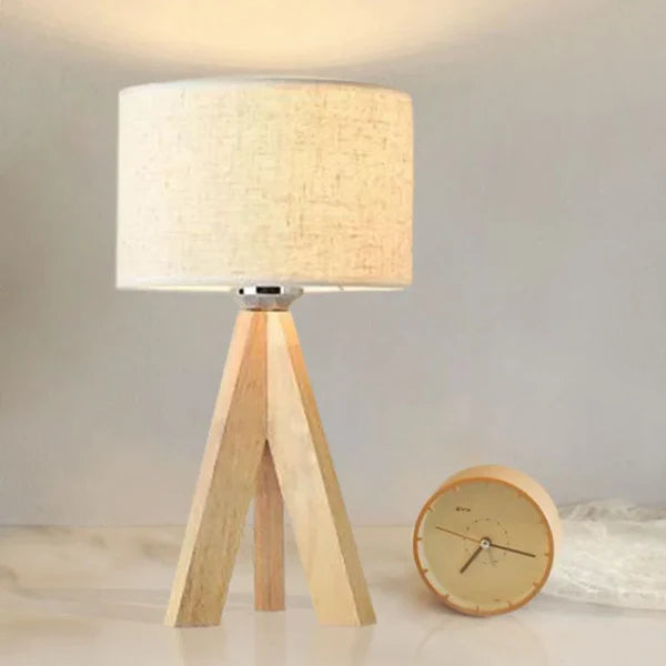 Luminária de Mesa em Madeira para Quarto e Escritório KBN