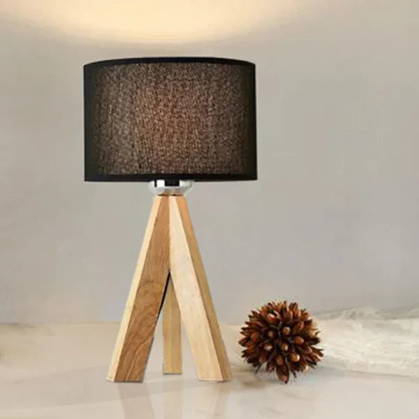 Luminária de Mesa em Madeira para Quarto e Escritório KBN