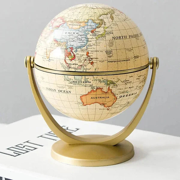 Mini Globo Terrestre Retrô para Decoração de Estante KBN