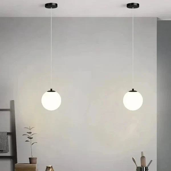 Lustre Pendente de Vidro com LED para Sala e Quarto KBN