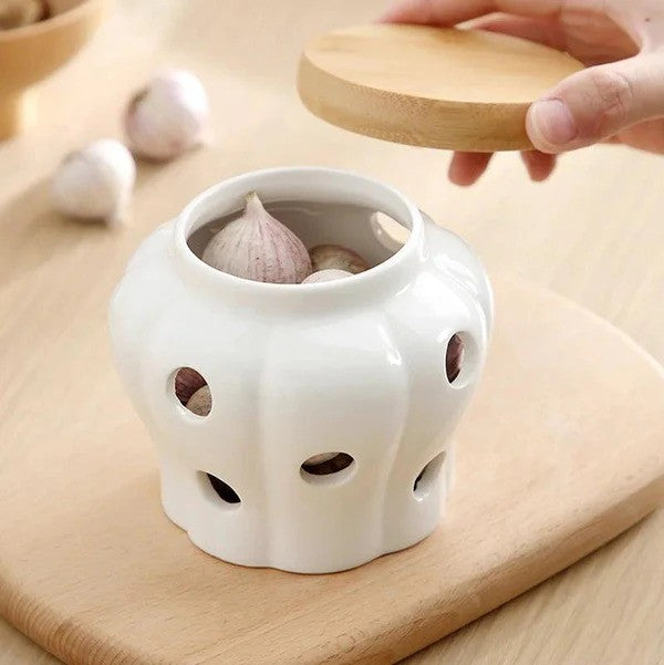 Pote de Alho Cerâmica KBN HerbPot