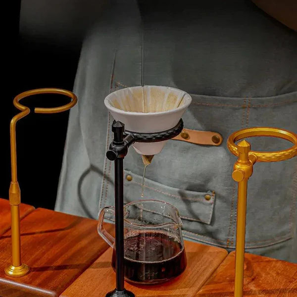Suporte Porta Filtro de Café Americano com Base de Madeira KBN