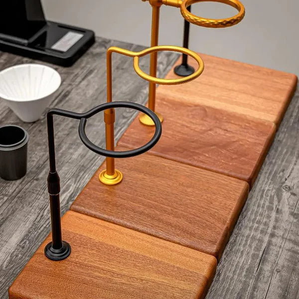 Suporte Porta Filtro de Café Americano com Base de Madeira KBN