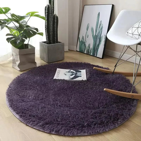 Tapete Felpudo Redondo Antiderrapante para Sala e Quarto KBN