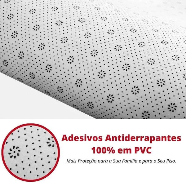 Tapete Felpudo Mescla Antiderrapante para Sala e Quarto
