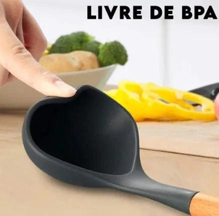 Kit 12 Peças Utensílios de Cozinha KBN WoodTouch