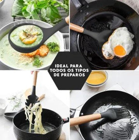 Kit 12 Peças Utensílios de Cozinha KBN WoodTouch