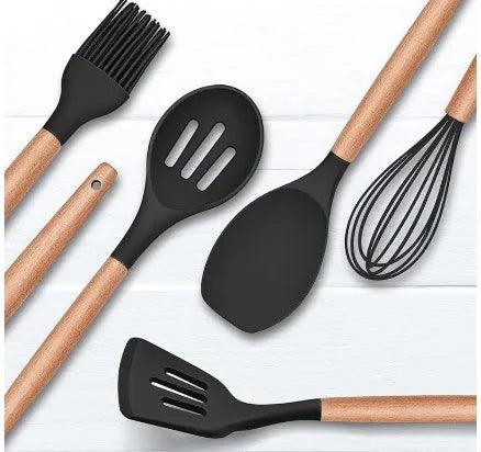 Kit 12 Peças Utensílios de Cozinha KBN WoodTouch