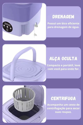 Lava Roupas E Centrifuga Portátil Capacidade De 8 Litros KBN