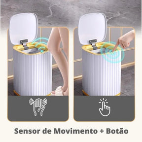 Lixeira para Banheiro e Cozinha Automática com Sensor Inteligente KBN