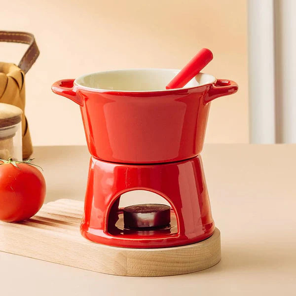 Panela de Fondue de Queijo e Chocolate de Cerâmica KBN
