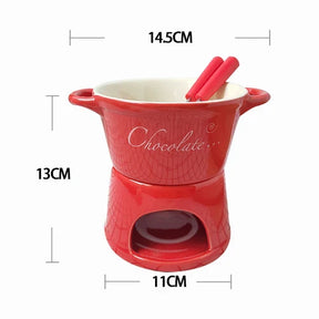 Panela de Fondue de Queijo e Chocolate de Cerâmica KBN
