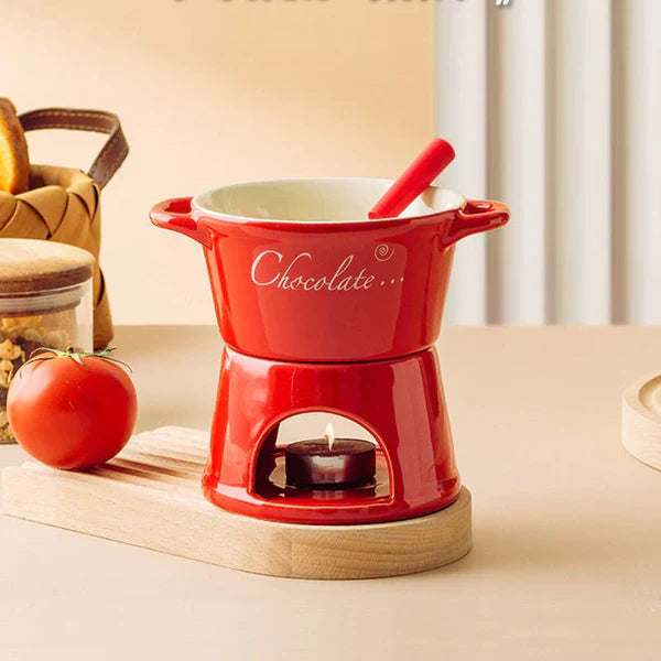 Panela de Fondue de Queijo e Chocolate de Cerâmica KBN