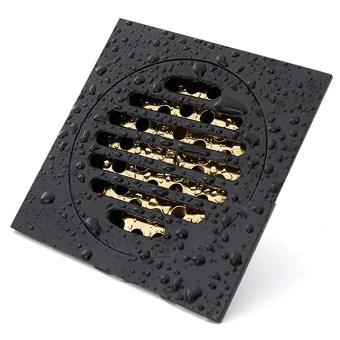 Ralo de Banheiro 10x10 Anti-Odor Preto KBN