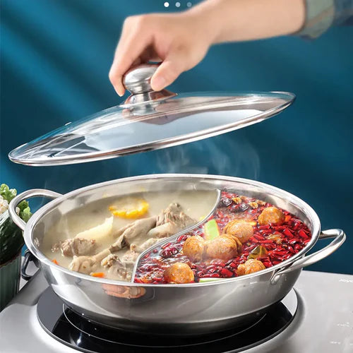 Panela de Inox KBN com Divisória - DuoPan