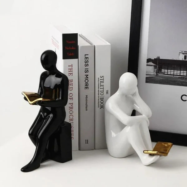 Aparador de Livros em Cerâmica Decorativo para Escritório e Estante KBN