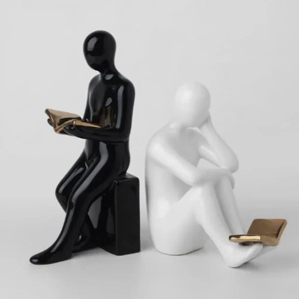 Aparador de Livros em Cerâmica Decorativo para Escritório e Estante KBN