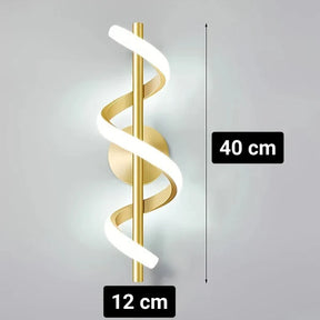 Arandela Espiral LED com 3 Cores para Quarto Sala e Corredor KBN