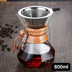 Cafeteira Manual de Vidro Borossilicato com Design Diamante KBN