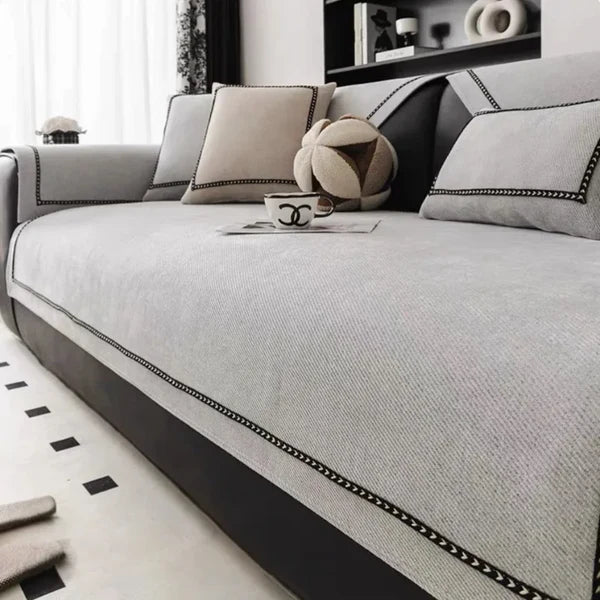 Capa de Sofá Chenille Antiderrapante Pet Friendly para Sala KBN