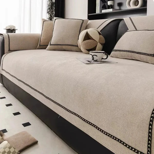 Capa de Sofá Chenille Antiderrapante Pet Friendly para Sala KBN