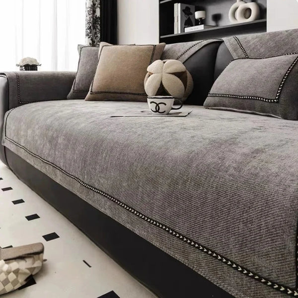 Capa de Sofá Chenille Antiderrapante Pet Friendly para Sala KBN
