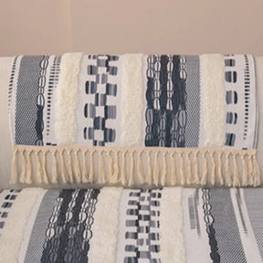 Capa de Sofá Estilo Boho em Algodão e Linho com Design 3d KBN