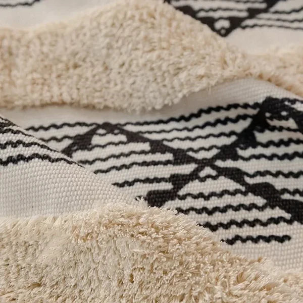 Capa de Sofá Estilo Boho em Algodão e Linho com Design 3d KBN